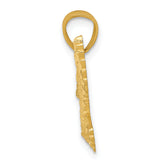 14K Gold Diamond-Cut Eagle Pendant for Men Polished & Solid